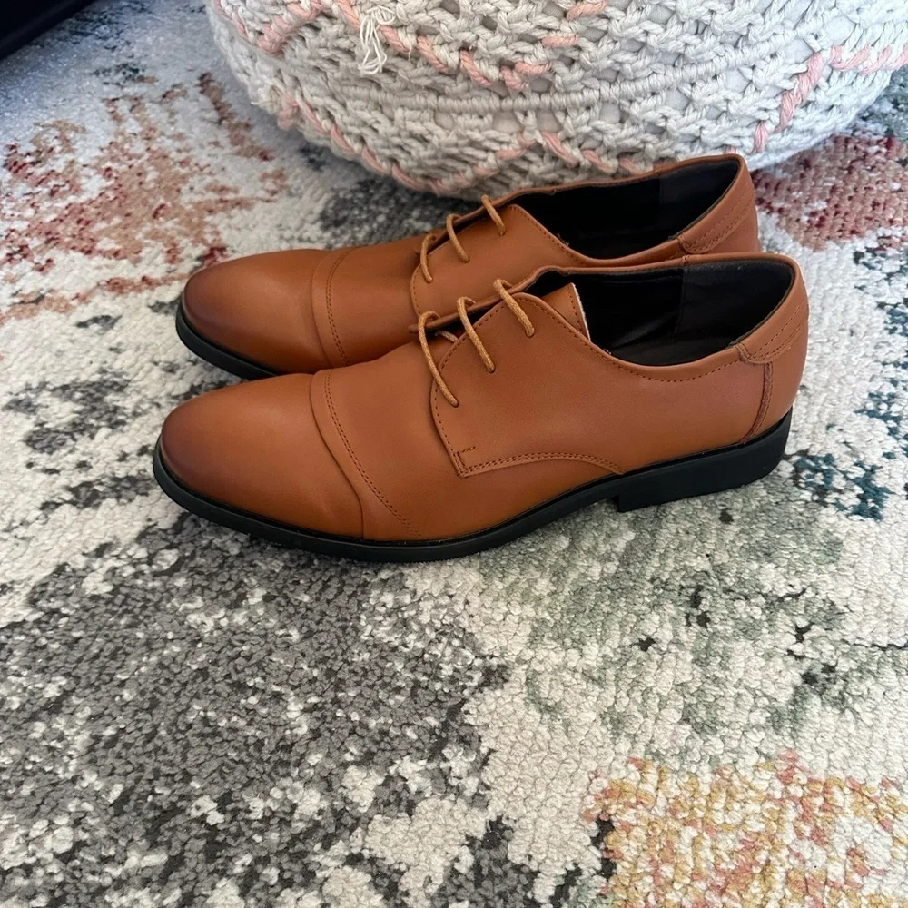 New Mio Marino Men's Chestnut Oxford Dress Shoes Size 10